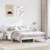 Vidaxl bedframe zonder matras massief grenenhout wit 135x190 cm