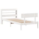 Vidaxl bedframe zonder matras massief grenenhout wit 90x200 cm