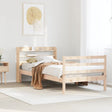 Vidaxl bedframe met hoofdbord massief grenenhout 100x200 cm