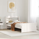 Vidaxl bedframe met hoofdeinde zonder matras 90x190 cm wit