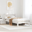 Vidaxl bedframe met hoofdeinde zonder matras 100x200 cm wit