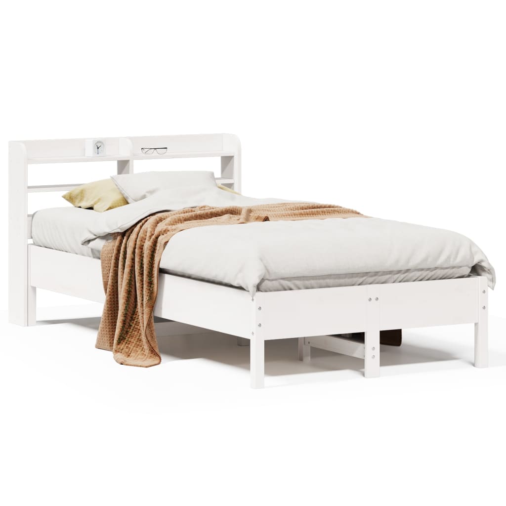 Vidaxl bedframe zonder matras massief grenenhout wit 90x190 cm