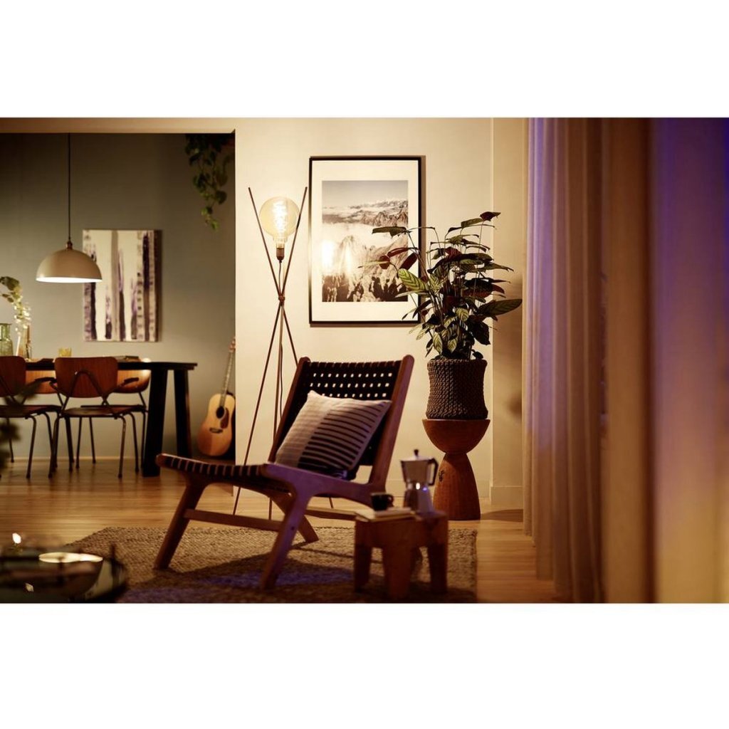 Przyciemniana kula LED Philips G95 E27 60W, szklana bursztynowa