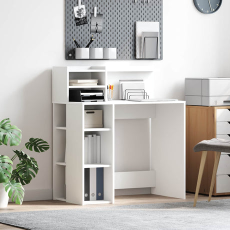 Vidaxl bureau wit bewerkt hout 90 x 48 x 101,5 cm