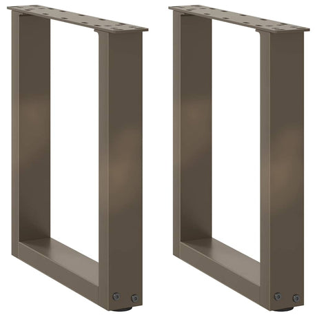 Vidaxl salontafelpoten 2 st u-vormig 28x(42-43) cm staal naturel
