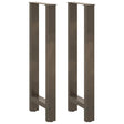 Vidaxl bartafelpoten 2 st 50x(100-101) cm staal naturel