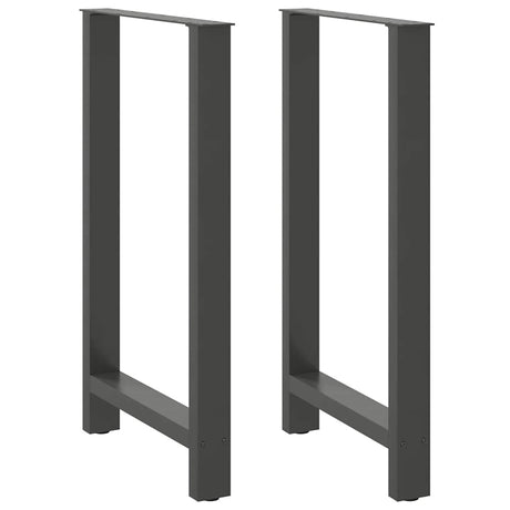 Vidaxl bartafelpoten 2 st 60x(100-101) cm staal antraciet