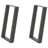 Vidaxl eettafelpoten 2 st u-vormig 50x(72-73) cm staal antraciet