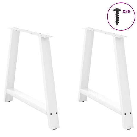 Vidaxl eettafelpoten 2 st a-vormig 90x(72-73) cm staal wit