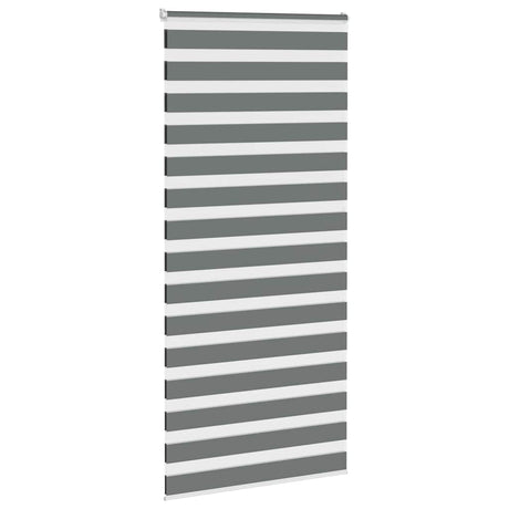 Roleta zebra VidaXL 95x200 cm szerokość tkaniny 90,9 cm ciemnoszara