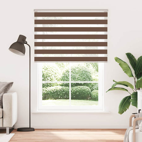 Roleta zebra VidaXL 165x230 cm szerokość tkaniny 160,9 cm poliester brązowy