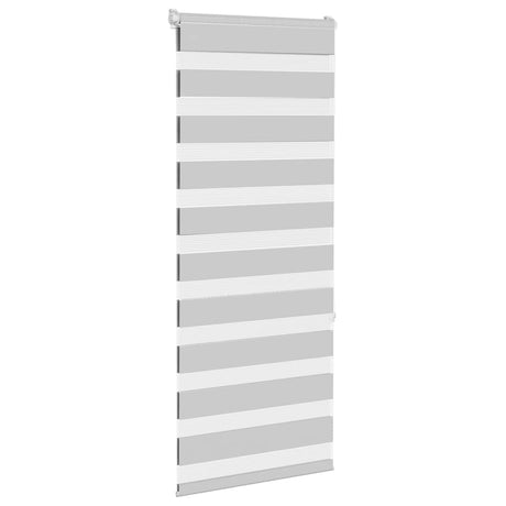 Roleta zebra VidaXL 55x150 cm szerokość tkaniny 50,9 cm jasnoszara