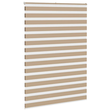 Żaluzja zebra VidaXL 165x230 cm szerokość tkaniny 160,9 cm poliester piaskowy brąz