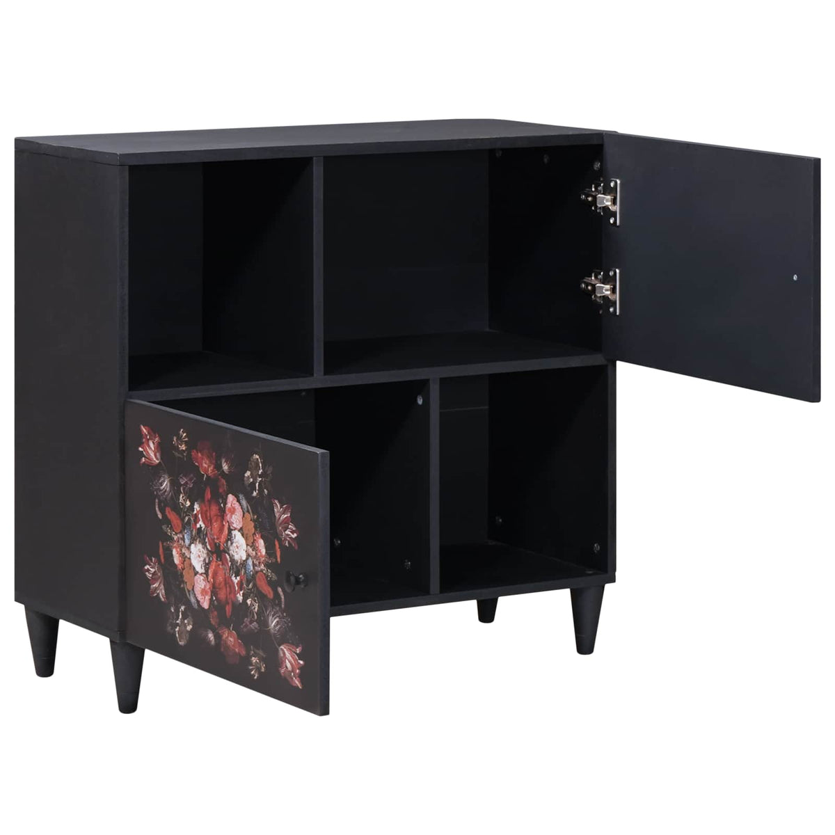 Vidaxl opslagkasten multikleur 80 x 33,5 x 75 cm massief mango hout