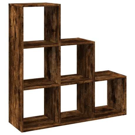 Vidaxl kamerscherm boekenkast 3-laags 99x29x99 cm hout gerookt eiken