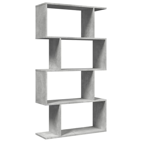Vidaxl kamerscherm boekenkast 4-laags 70x24x129 cm hout betongrijs