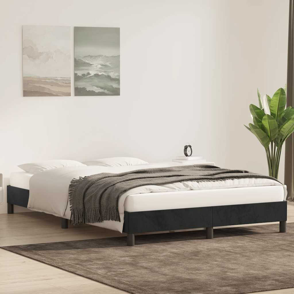 Vidaxl bedframe zonder matras 160x220 cm fluweel zwart
