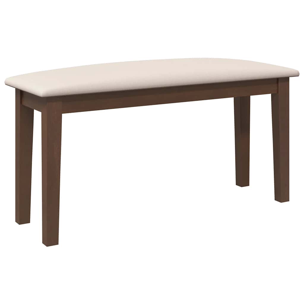 Vidaxl bank 90 cm massief hout rubber bruin