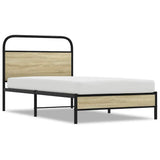 Vidaxl bedframe zonder matras bewerkt hout sonoma eikenkleur 100x190cm