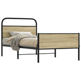 Vidaxl bedframe zonder matras bewerkt hout sonoma eikenkleur 100x190cm