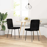 Vidaxl eetkamerstoelen 2 st fluweel zwart