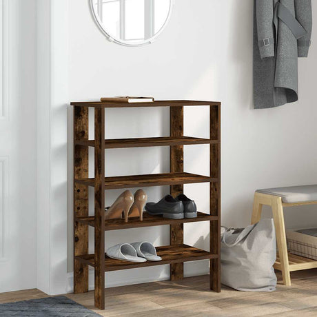 Półka na buty Vidaxx 61x32x87,5 cm drewno przetworzone, dąb wędzony