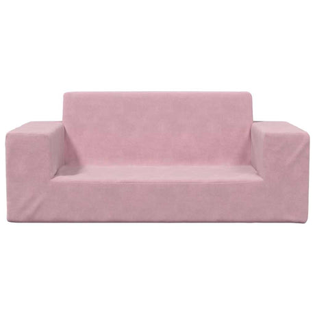 Vidaxl kinderbank 2-zits zacht pluche roze