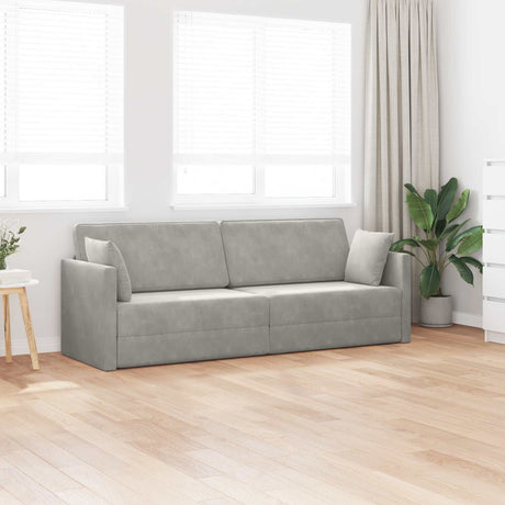 Vidaxl vloerslaapbank lichtgrijs 213 x 70 x 77 cm fluweel