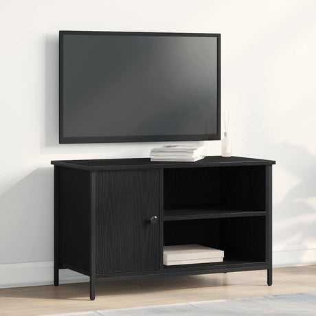 Vidaxl tv-kast 80 x 40 x 50 cm zwart eiken bewerkt hout