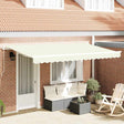 Vidaxl uitschuifbare luifel crème 400 x 200 cm stof