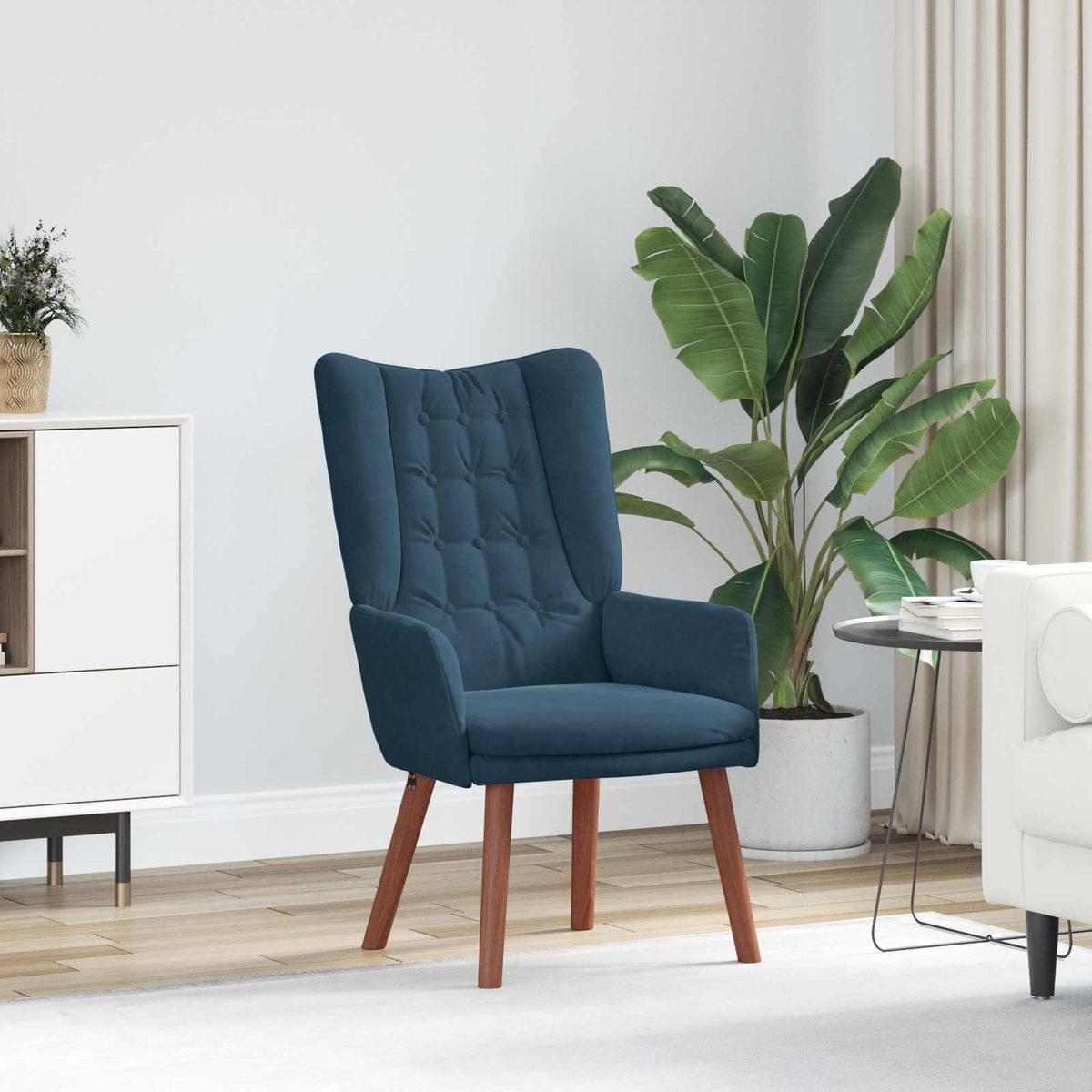 Vidaxl fauteuil blauw 63 x 67 x 94 cm fluweel
