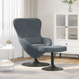 Vidaxl egg chair met voetsteun donkergrijs fluweel