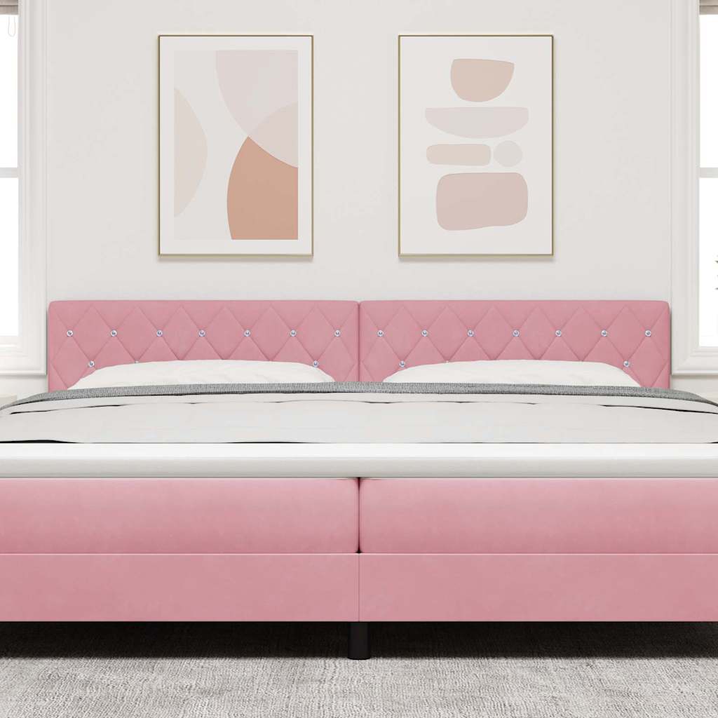 Vidaxl hoofdbord roze 200 cm fluweel
