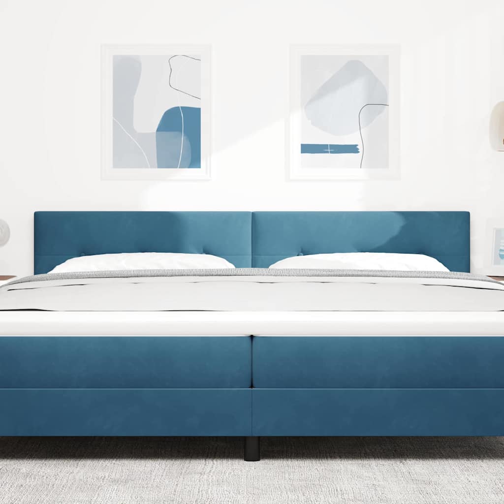 Vidaxl hoofdbord donkerblauw 200 cm fluweel