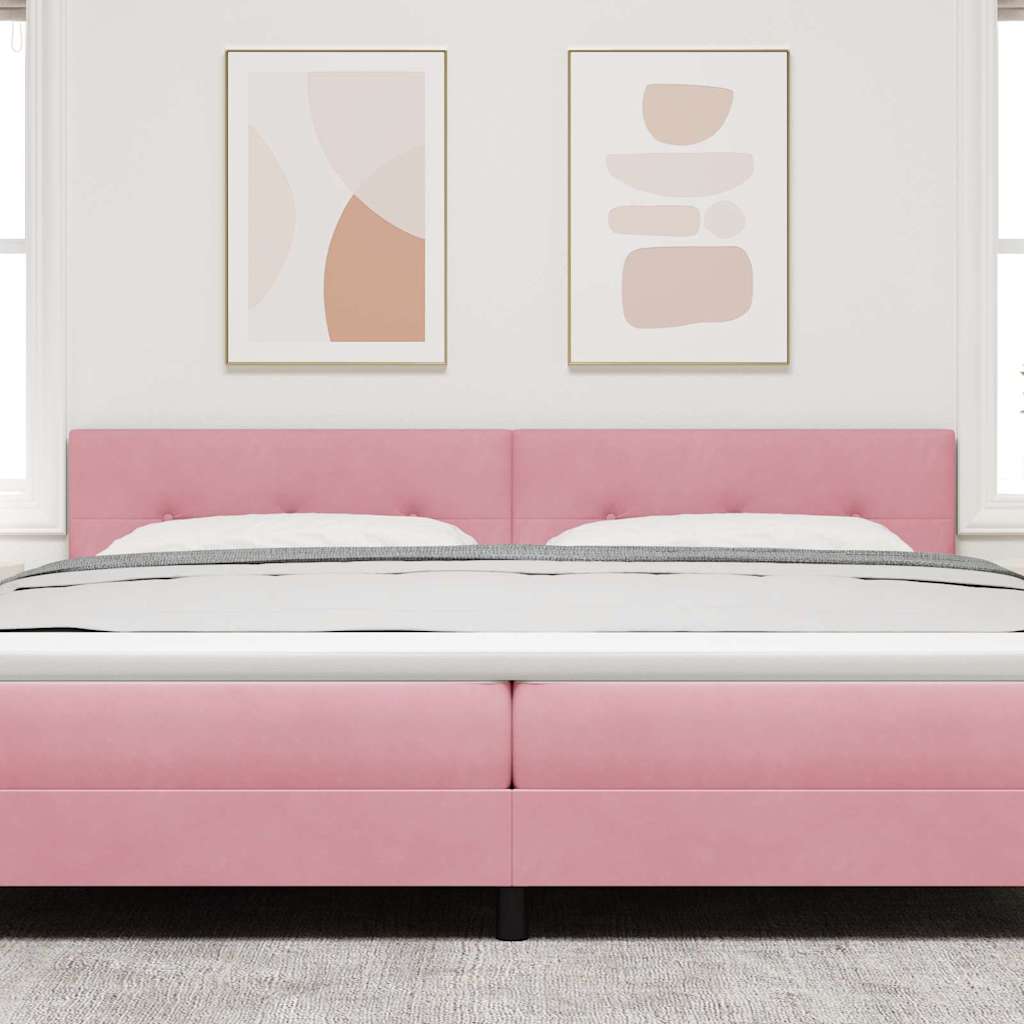 Vidaxl hoofdbord roze 200 cm fluweel