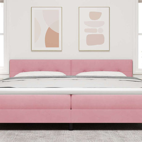 Vidaxl hoofdbord roze 200 cm fluweel