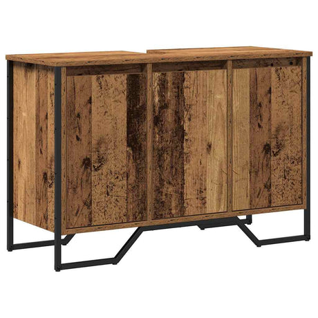 Vidaxl badkamertenk te kast oud hout 91 x 35 x 60 cm bewerkt hout