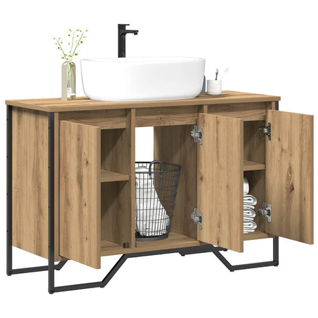 Vidaxl badkamertenk te kast artisan eiken 91 x 35 x 60 cm bewerkt hout