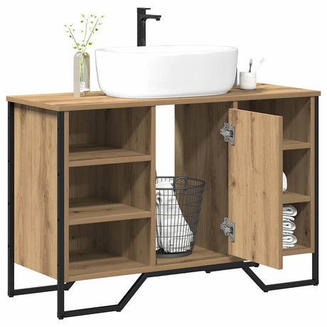 Vidaxl badkamertenk te kast artisan eiken 91 x 35 x 60 cm bewerkt hout