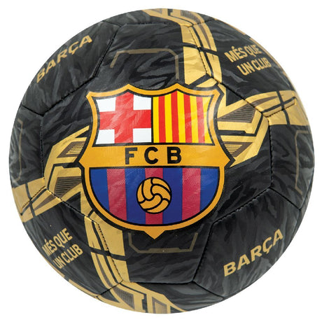 Inne marki piłka nożna FC Barcelona Lightning rozmiar 5 czarne złoto
