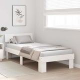 Vidaxl bedframe met hoofdeinde wit 90 x 190 cm massief grenenhout