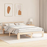Vidaxl bedframe met hoofdeinde naturel 160 x 200 cm massief grenenhout