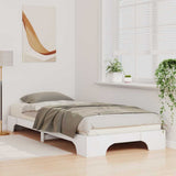 Vidaxl bedframe wit 90 x 220 cm massief grenenhout