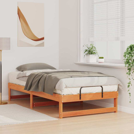 Vidaxl bedframe bruin 90 x 190 cm massief grenenhout