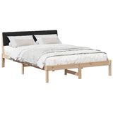 Vidaxl bedframe bruin en zwart 135 x 190 cm massief grenenhout