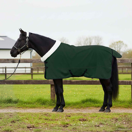 Vidaxl paardendeken volledig donkergroen 165 cm polar fleece
