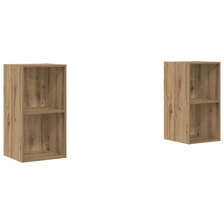 Vidaxl tv-meubelset 2 st artisan eiken bewerkt hout