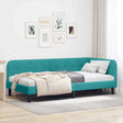 Vidaxl hoekbedframe turquoise 100 x 200 cm fluweel