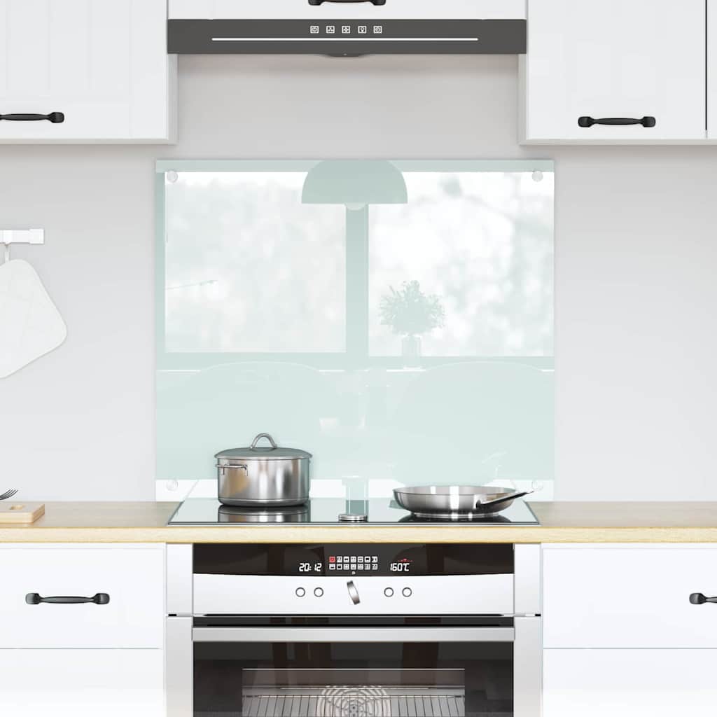 Vidaxl keukenachterwand melk 70 x 60 cm gehard glas