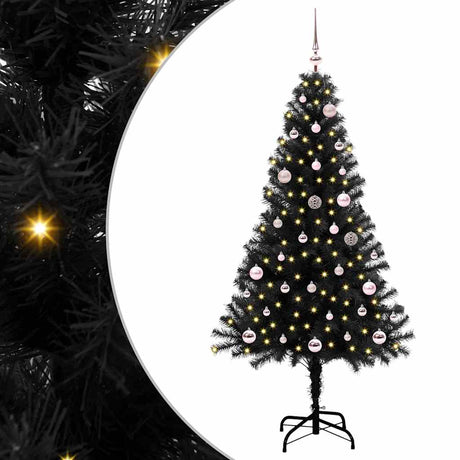 Vidaxl kerstboom zwart 150 cm pvc